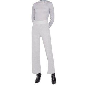 Club Monaco Merino Wool Sweater Pants Gray Pull On Ribbed Elastic Waist Super So